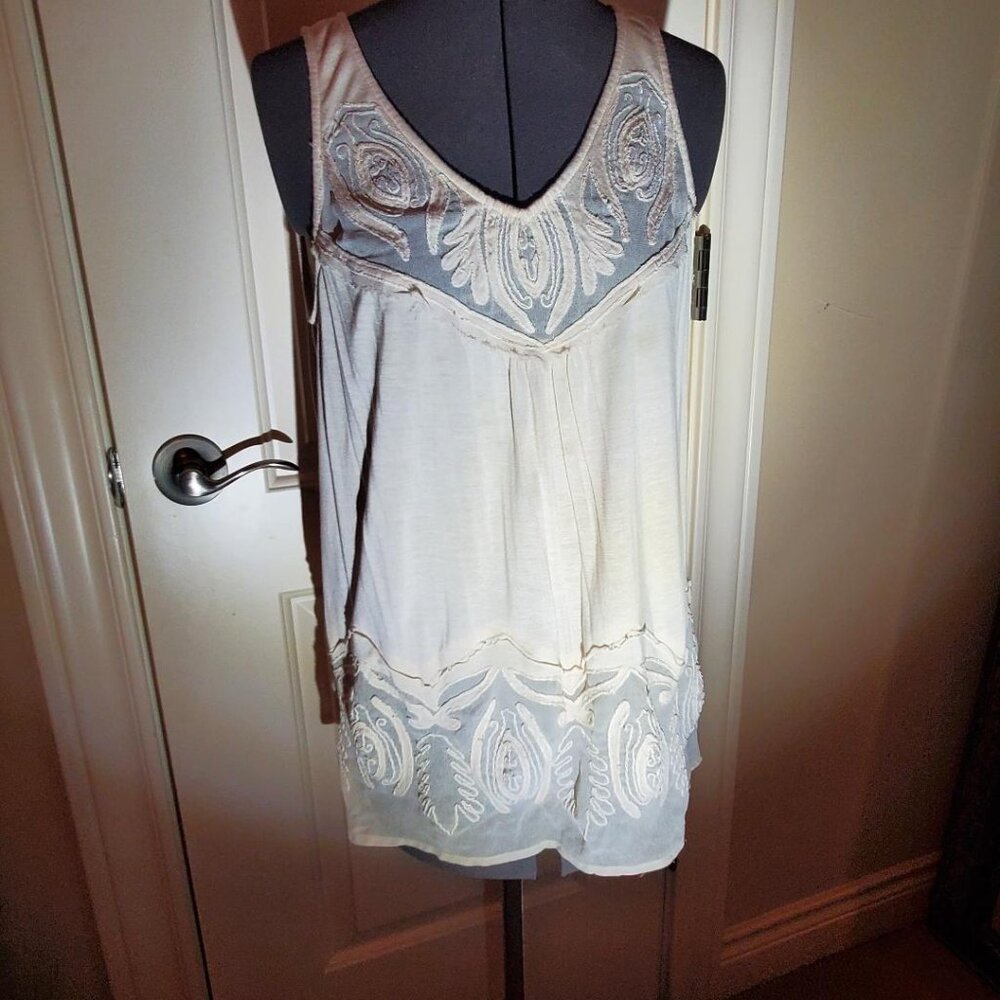 Sheer Ivory Embroidered Tunic